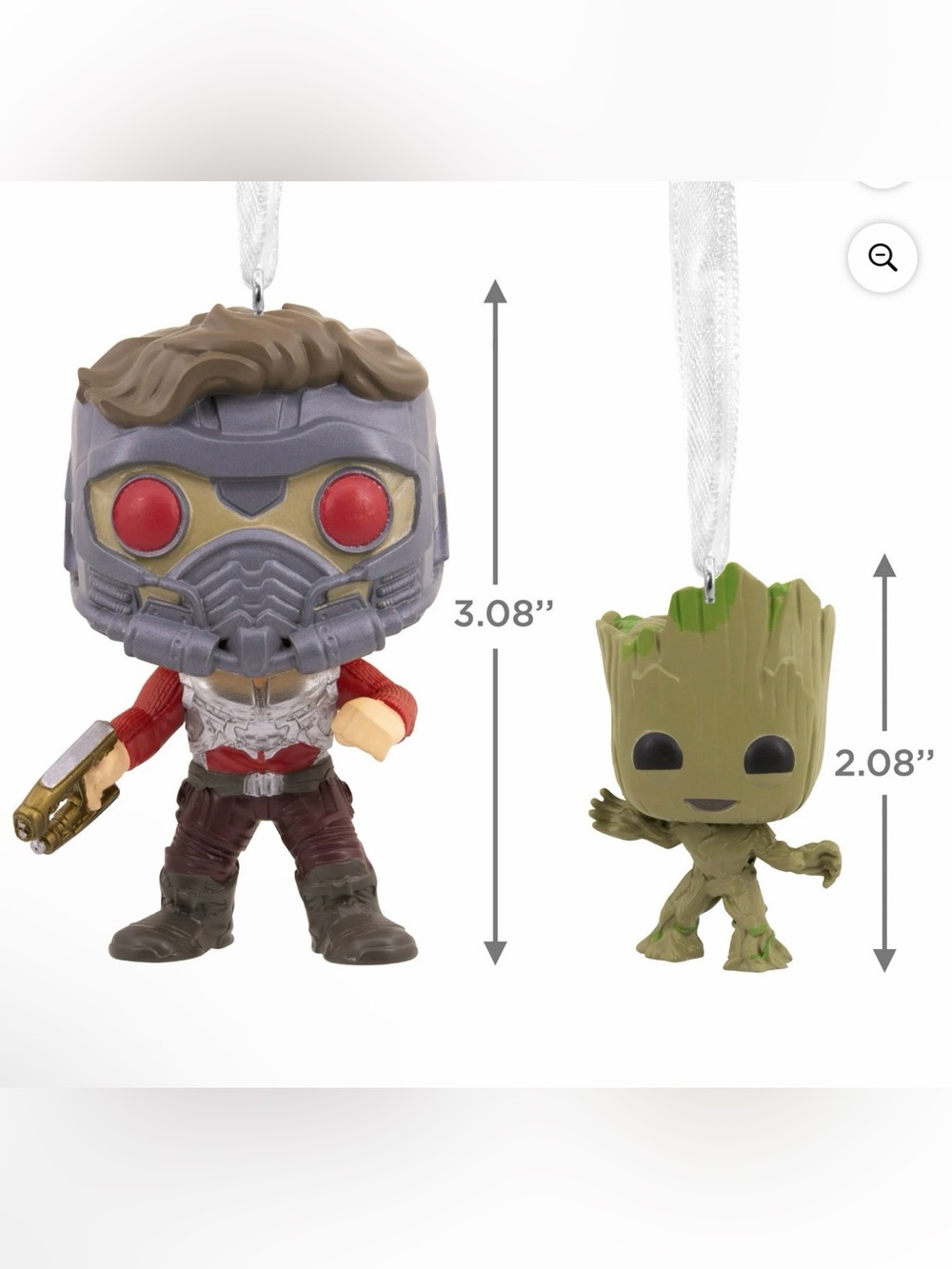 Funko Pop! Marvel Guardians of the Galaxy Starlord & Groot Ornament Set